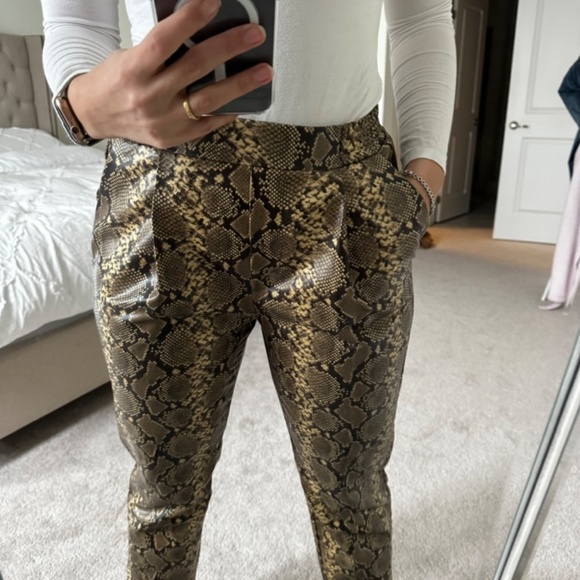 PU Leather Snake Skin Pants - Picture 4 of 4